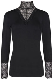 Daisy T-neck | Black | Bluse fra State bird