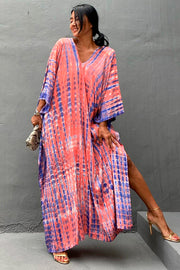 Serengeti Sun Dress | Rose | Tiedye Kaftan kjole fra Statebird