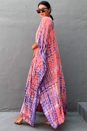 Serengeti Sun Dress | Rose | Tiedye Kaftan kjole fra Statebird