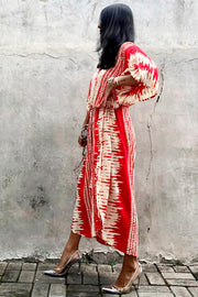 Waikiki Blues Dress | Red & White | Kjole fra Statebird