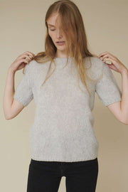 Marnie Tee | Light Grey Mel. | Bluse fra Basic Apparel