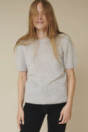 Marnie Tee | Light Grey Mel. | Bluse fra Basic Apparel